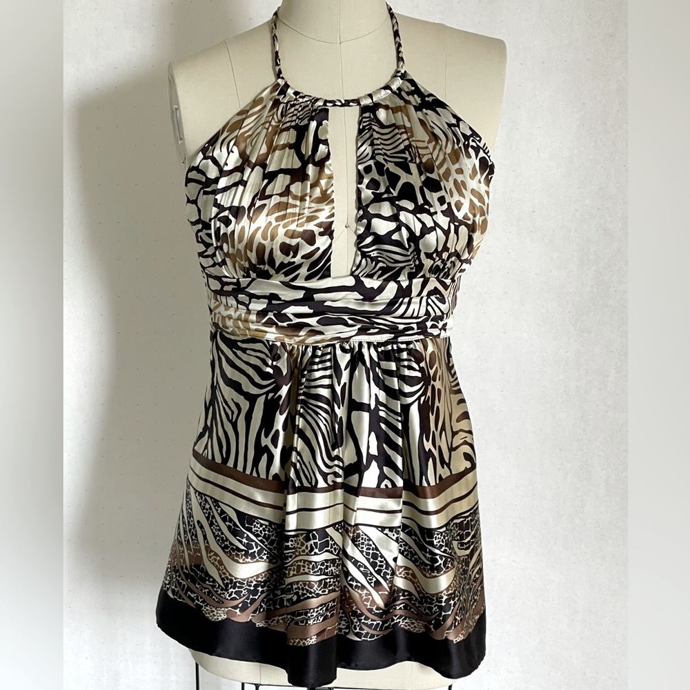 NWOT Sky Silk Halter top, Size M